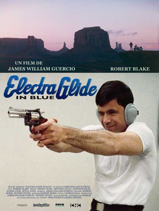 Electra Glide in Blue Movie Poster Print showcasing a classic film scene