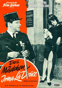 Irma La Douce Movie Poster Print showcasing vibrant colors and classic film design.