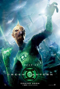Green Lantern Movie Poster Print showcasing the superhero in action.