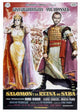 Solomon and Sheba Movie Poster Print featuring vibrant colors and dramatic imagery.