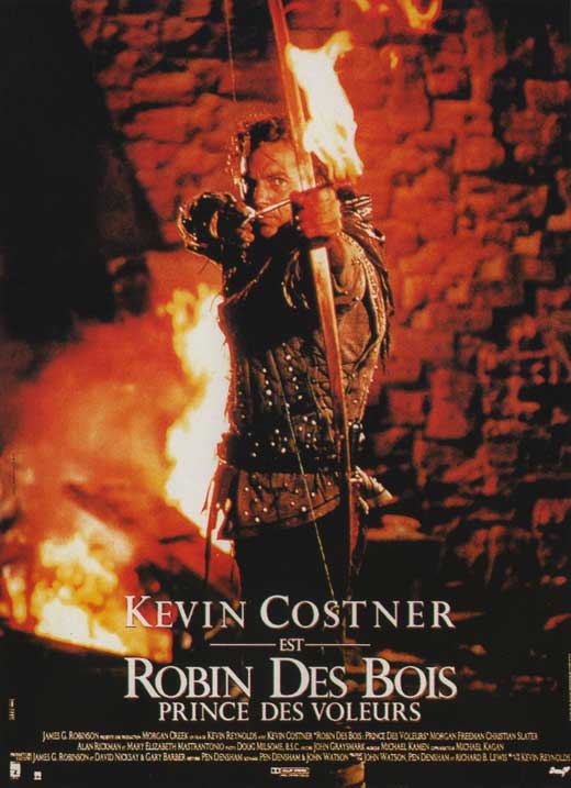 Robin Hood: Prince of Thieves Movie Poster Print showcasing classic film art.