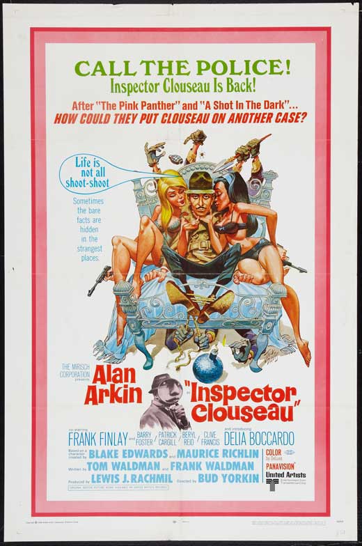 Inspector Clouseau Movie Poster Print showcasing the iconic character in a comedic pose.