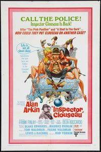 Inspector Clouseau Movie Poster Print showcasing the iconic character in a comedic pose.