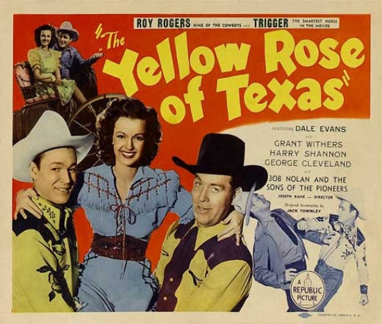 The Yellow Rose of Texas Movie Poster Print, vibrant and charming decor.