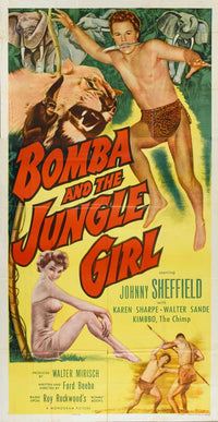 Bomba and the Jungle Girl Movie Poster Print showcasing classic film adventure.
