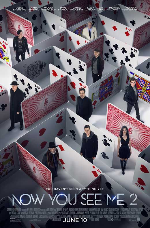 Now You See Me 2 Movie Poster Print showcasing thrilling visuals.