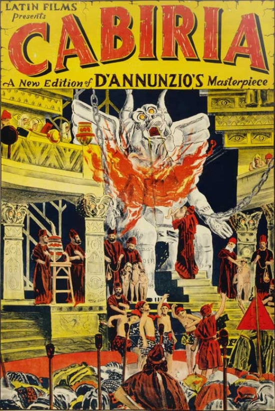 Cabiria Movie Poster Print showcasing iconic film imagery.