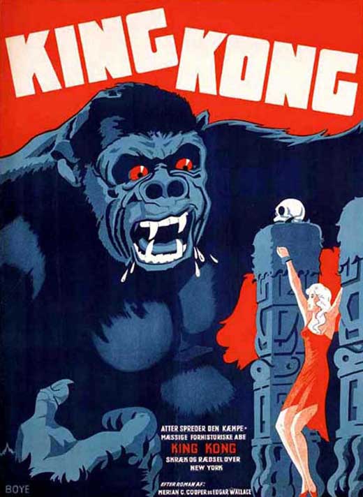 King Kong Movie Poster Print showcasing the iconic giant ape.