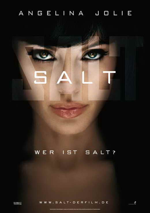 Salt Movie Poster Print featuring intense action and suspense.