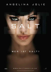 Salt Movie Poster Print featuring intense action and suspense.