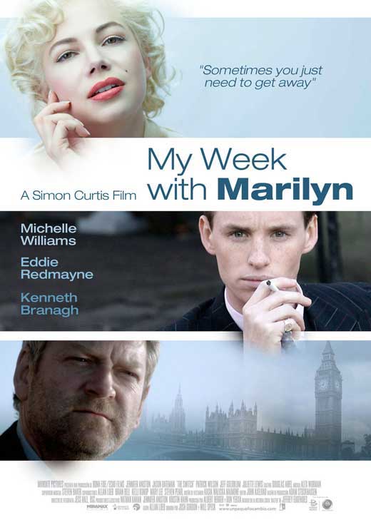 My Week with Marilyn Movie Poster Print showcasing Marilyn Monroe.