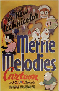 Merrie Melodies Movie Poster Print showcasing classic animation art