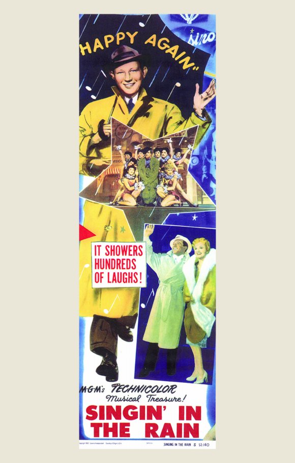 Singin' in the Rain Movie Poster Print showcasing the classic film theme.