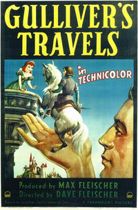 Gulliver's Travels Movie Poster Print featuring classic adventure art.