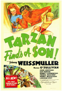 Tarzan Finds a Son Movie Poster Print featuring dynamic jungle imagery.