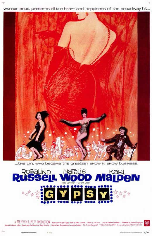 Gypsy Movie Poster Print featuring vibrant design and classic film allure.