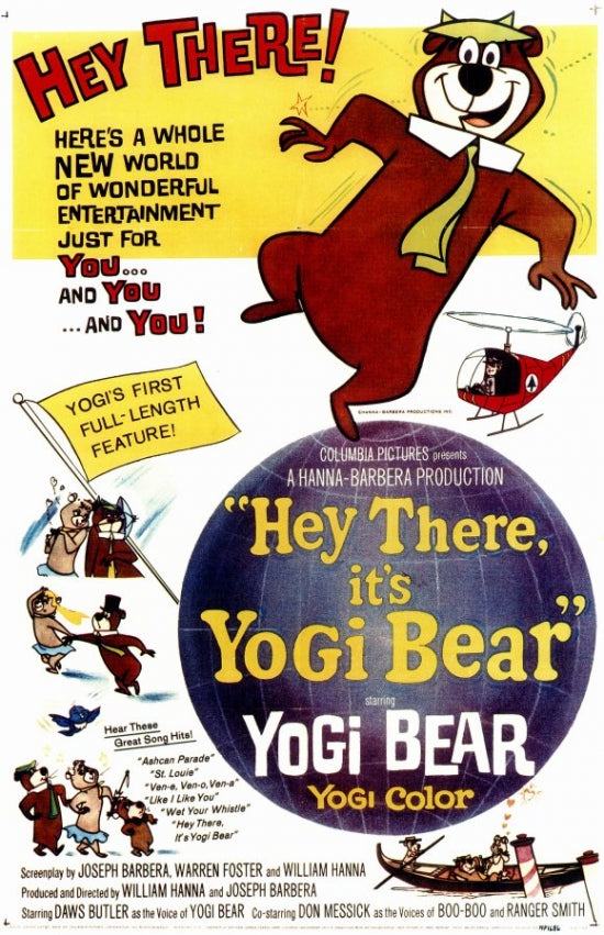 Hey There It's Yogi Bear movie poster print 11x17