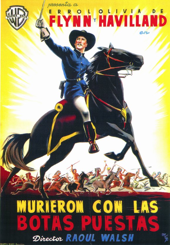 They Died with Their Boots On Movie Poster Print showcasing classic Western cinema.