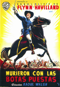 They Died with Their Boots On Movie Poster Print showcasing classic Western cinema.
