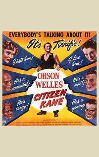 Citizen Kane Movie Poster Print featuring classic film art.