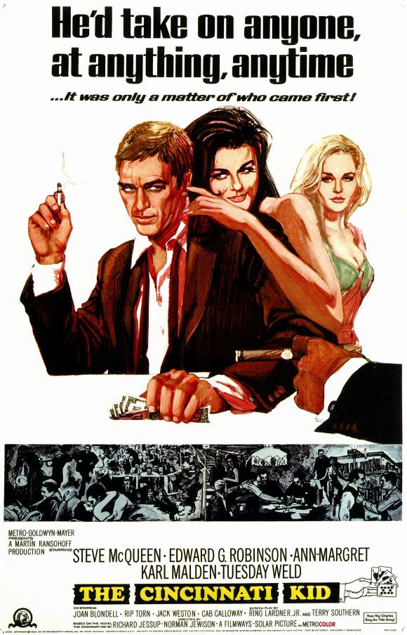 The Cincinnati Kid Movie Poster Print showcasing classic cinema artwork.