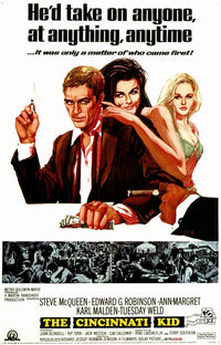 The Cincinnati Kid Movie Poster Print showcasing classic cinema artwork.