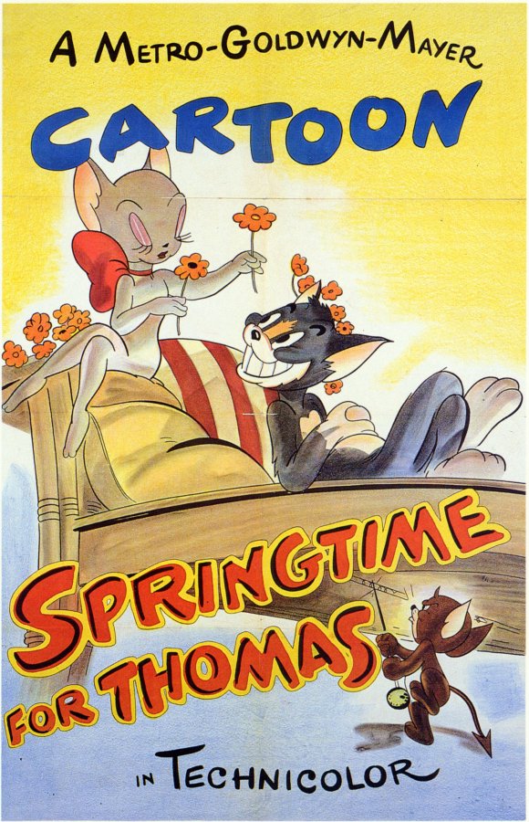 Springtime For Thomas Movie Poster Print showcasing vibrant colors and whimsical design.