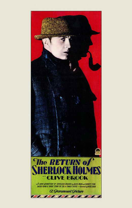 The Return of Sherlock Holmes Movie Poster Print showcasing classic detective themes.