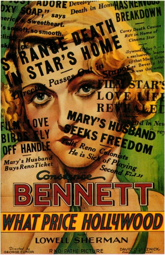 What Price Hollywood Movie Poster Print featuring cinematic artwork.