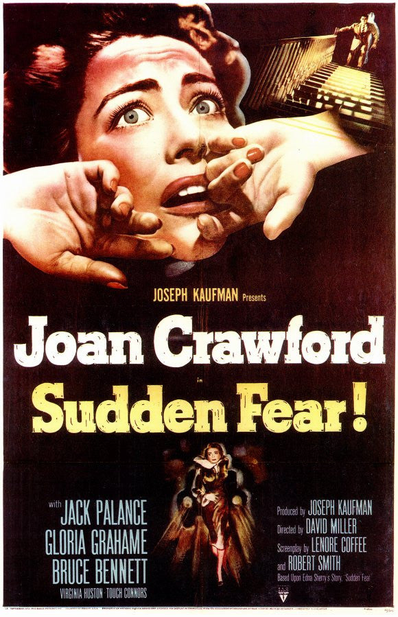 Sudden Fear Movie Poster Print - 11x17 Wall Art