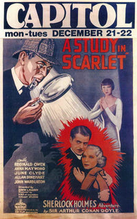A Study in Scarlet Movie Poster Print showcasing classic film artwork.