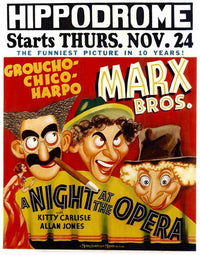 A Night at the Opera Movie Poster Print showcasing iconic film imagery.