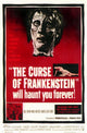The Curse of Frankenstein Movie Poster Print featuring classic horror imagery.