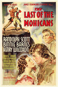 The Last of the Mohicans Movie Poster Print featuring dramatic imagery and vibrant colors.