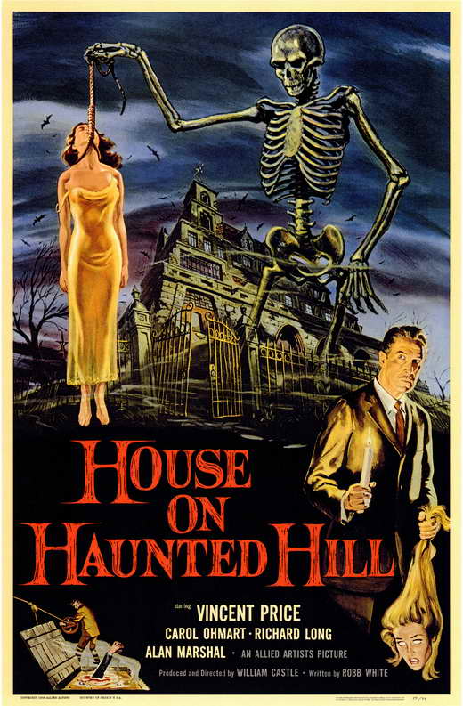 House on Haunted Hill Movie Poster Print - Classic Horror Artwork