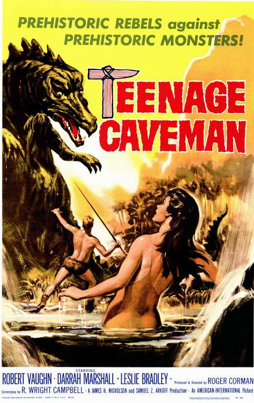 Teenage Caveman Movie Poster Print showcasing a classic film theme.