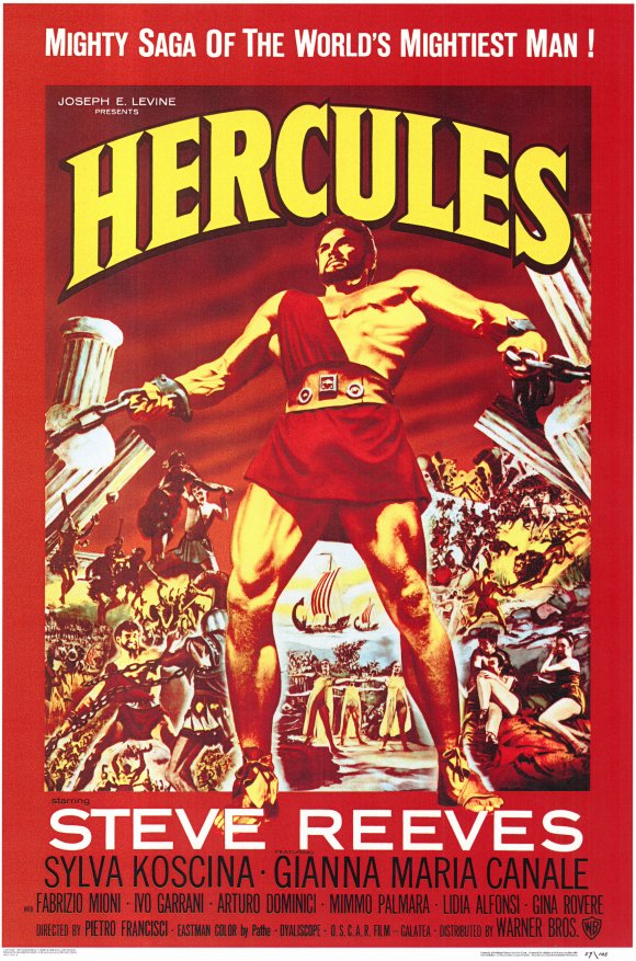 Hercules Movie Poster Print showcasing vibrant colors and heroic imagery