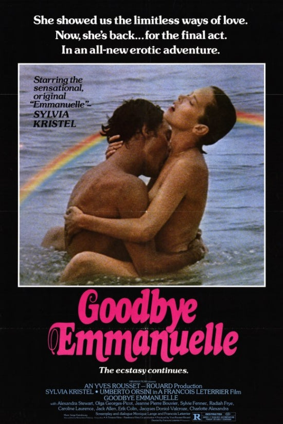 Goodbye Emmanuelle Movie Poster Print featuring vibrant cinematic imagery.