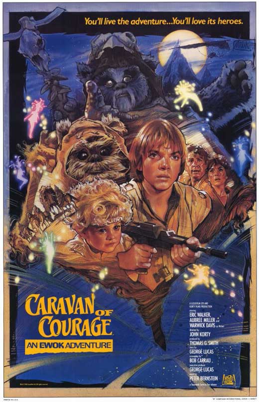 The Ewok Adventure Movie Poster Print featuring Ewoks from Star Wars.