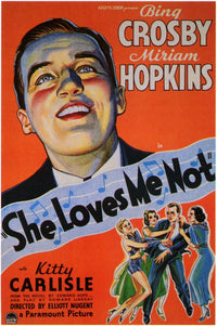She Loves Me Not Movie Poster Print showcasing cinematic artistry.