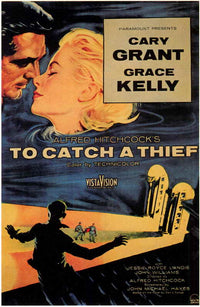 To Catch a Thief Movie Poster Print featuring classic cinema design.