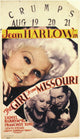 The Girl from Missouri movie poster print featuring classic cinema art.