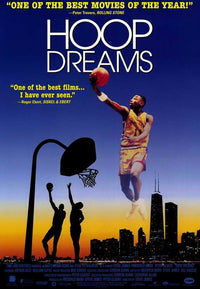 Hoop Dreams Movie Poster Print showcasing a classic sports documentary.