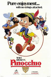 Pinocchio Movie Poster Print featuring Disney's classic animated character.