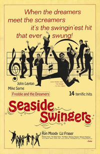 Seaside Swingers Movie Poster Print featuring vibrant artwork.