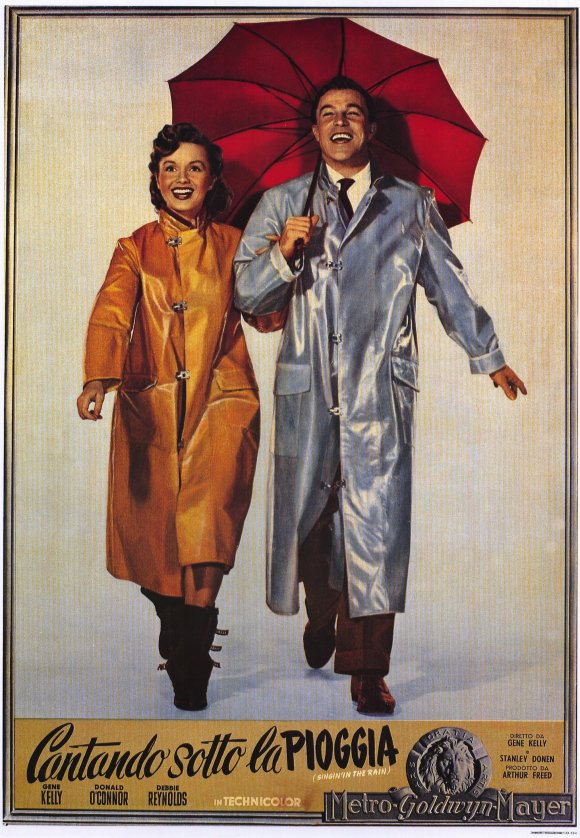 Singin' in the Rain Movie Poster Print showcasing classic film art.