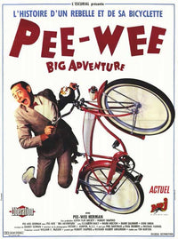 Pee-wee's Big Adventure Movie Poster Print featuring colorful design