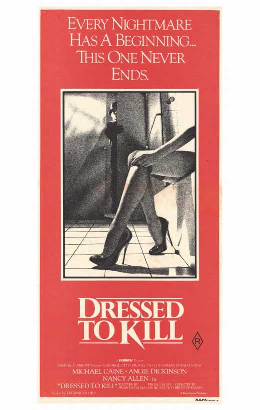 Dressed to Kill Movie Poster Print showcasing dramatic cinema artwork.