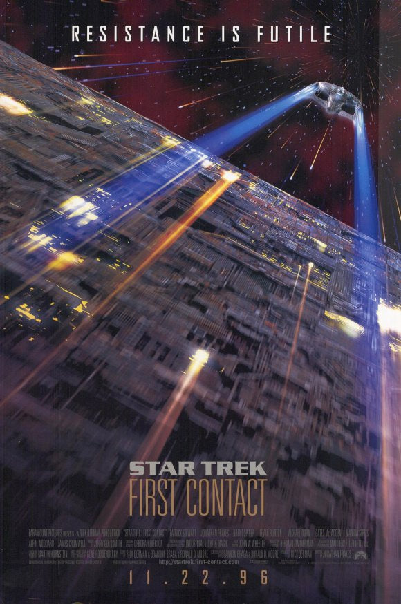 Star Trek: First Contact Movie Poster Print featuring vibrant imagery.