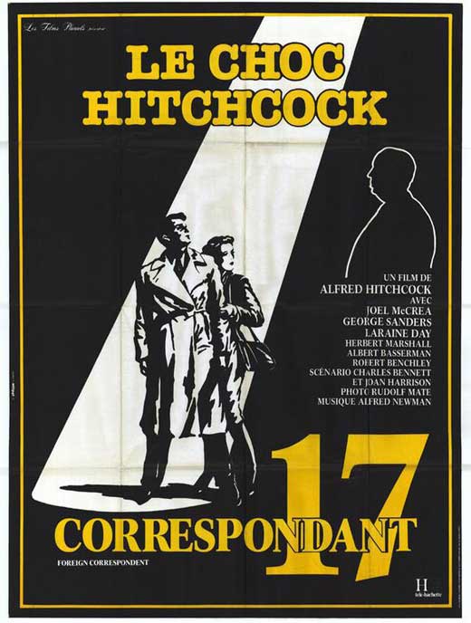 Foreign Correspondent Movie Poster Print, classic film poster
